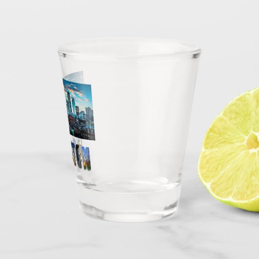 Boston Massachusetts City Skyline Travel Photo Shot Glas (Rechts)