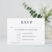 Boston Massachusetts City Skyline Wedding RSVP Inv Kaart (Staand voorkant)