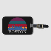 Boston Massachusetts Cityscape Bagagelabel (Voorkant (horizontaal))