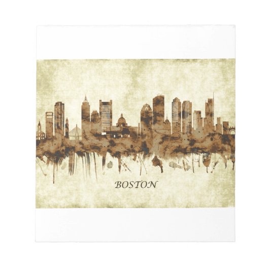 Boston Massachusetts Cityscape Notitieblok (Voorkant)