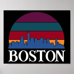 Boston Massachusetts  Cityscape Poster