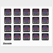 Boston Massachusetts  Cityscape Vierkante Sticker (Vel)