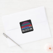 Boston Massachusetts  Cityscape Vierkante Sticker (Envelop)