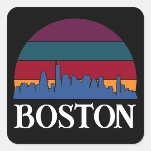 Boston Massachusetts  Cityscape Vierkante Sticker