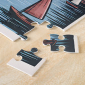  Boston Massachusetts Cityscape & Zeilboten Legpuzzel (Zijkant)