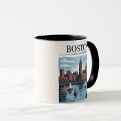  Boston Massachusetts Cityscape & Zeilboten Mok (Voorkant rechts)