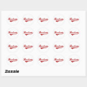 Boston Massachusetts Classic Design Ronde Sticker (Vel)