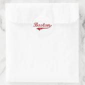 Boston Massachusetts Classic Design Ronde Sticker (Tas)