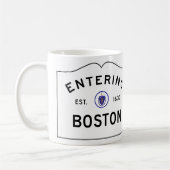 Boston Massachusetts - Coffee Mok - Verkeersbord (Links)
