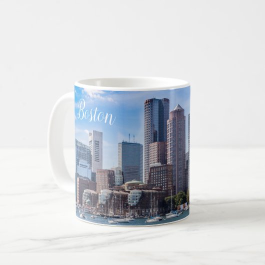 Boston Massachusetts Coffee Mug Waterfront Koffiemok (Voorkant links)