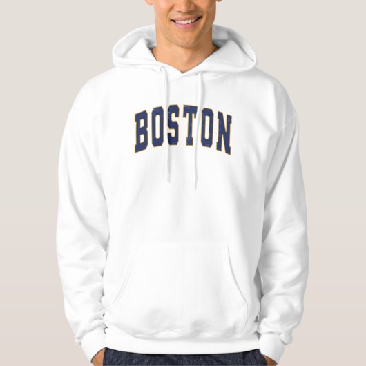 Boston Massachusetts  College Style Hoodie (Voorkant)