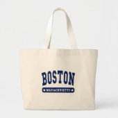 Boston Massachusetts College Style t shirten Grote Tote Bag (Voorkant)