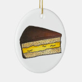 Boston Massachusetts Cream Pie Slice Dessert Keramisch Ornament (Rechts)