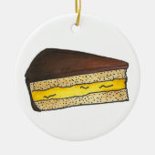 Boston Massachusetts Cream Pie Slice Dessert Keramisch Ornament (Voorkant)