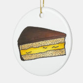 Boston Massachusetts Cream Pie Slice Dessert Keramisch Ornament (Links)