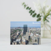 Boston Massachusetts Downtown City Skyline Travel Briefkaart (Staand voorkant)