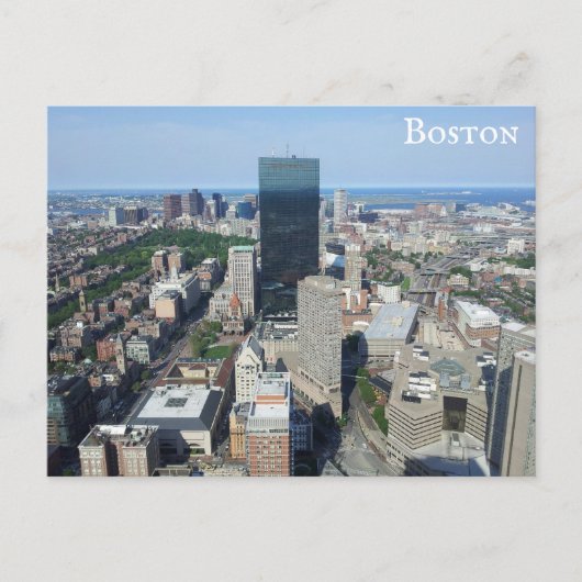 Boston Massachusetts Downtown City Skyline Travel Briefkaart (Voorkant)