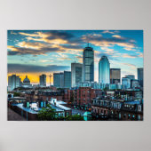 Boston Massachusetts Downtown Skyline Foto Poster (Voorkant)
