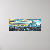 Boston Massachusetts Downtown Skyline Panoramic Canvas Afdruk (Voorkant)
