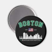 Boston Massachusetts Est. 1630 Funny Travel Magneet (Voorkant / Achterkant)