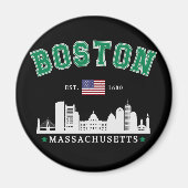 Boston Massachusetts Est. 1630 Funny Travel Magneet (Voorkant)