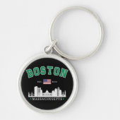 Boston Massachusetts Est. 1630 Funny Travel Sleutelhanger (Voorkant)