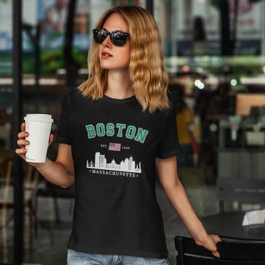Boston Massachusetts Est. 1630 Funny Travel T-shirt
