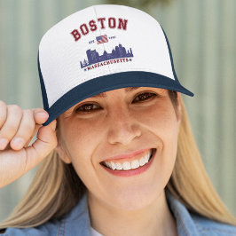 Boston Massachusetts Est. 1630 Funny  Trucker Pet