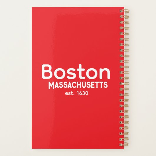 Boston, Massachusetts est. 1630 Planner  (Achterkant)
