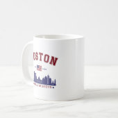 Boston Massachusetts Est. 1630 Travel Koffiemok (Voorkant links)