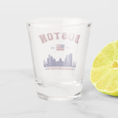 Boston Massachusetts Est. 1630 Travel Shot Glas (Achterkant)