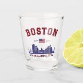 Boston Massachusetts Est. 1630 Travel Shot Glas (Voorkant)