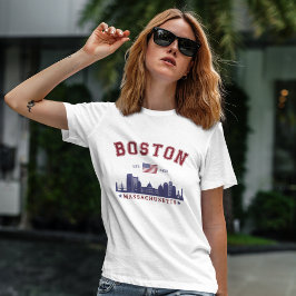 Boston Massachusetts Est. 1630 Travel T-shirt