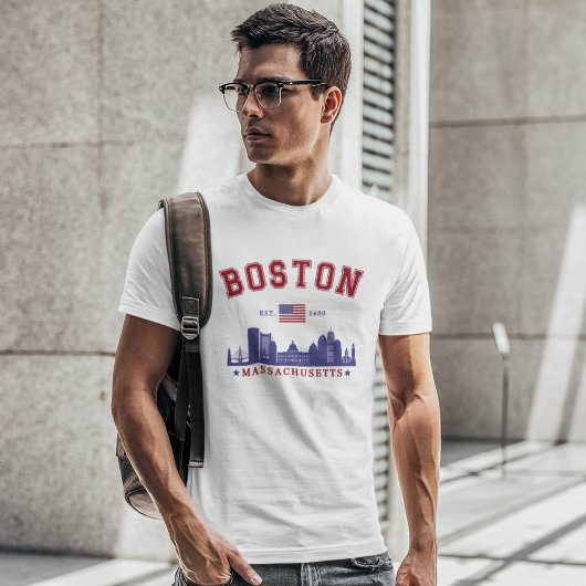 Boston Massachusetts Est. 1630 Travel T-shirt