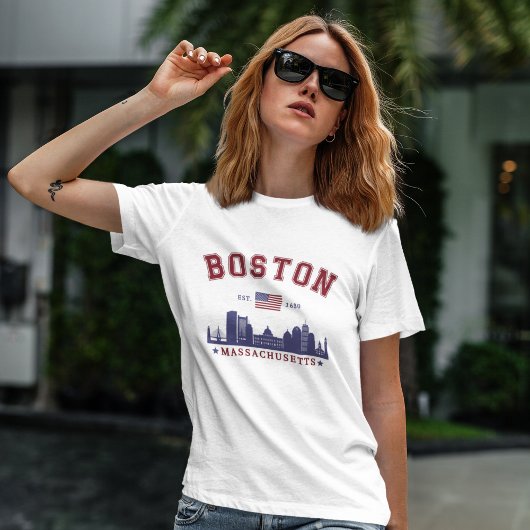 Boston Massachusetts Est. 1630 Travel T-shirt