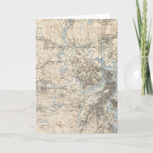 Boston, Massachusetts Feestdagen Kaart (Voorkant)