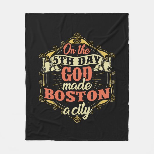 Boston Massachusetts Fleece Deken (Voorkant)