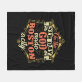 Boston Massachusetts Fleece Deken (Voorkant (Horizontaal))