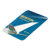 Boston Massachusetts  flight poster Magneet (Linkerzijde)