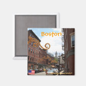 Boston Massachusetts fotografie magneet (Voorkant / Achterkant)