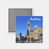 Boston Massachusetts fotografie magneet (Voorkant / Achterkant)