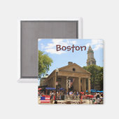 Boston Massachusetts fotografie magneet (Voorkant / Achterkant)