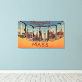 Boston, Massachusetts (gebouwen) Canvas Afdruk (Insitu (Houten vloer))