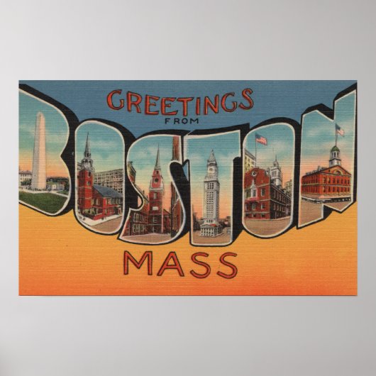 Boston, Massachusetts (gebouwen) Poster (Voorkant)