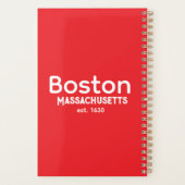 Boston, Massachusetts gesticht in 1630 Planner  (Achterkant)