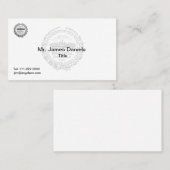 Boston Massachusetts Great Seal Visitekaartje (Voorkant / Achterkant)