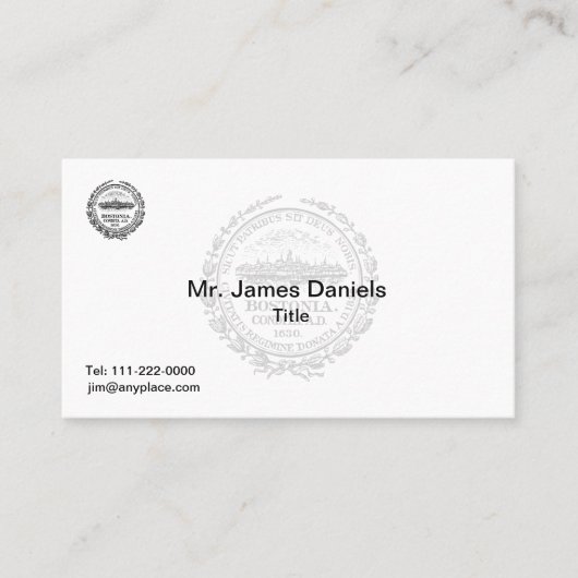 Boston Massachusetts Great Seal Visitekaartje (Voorkant)