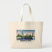 Boston, Massachusetts Grote Tote Bag (Voorkant)
