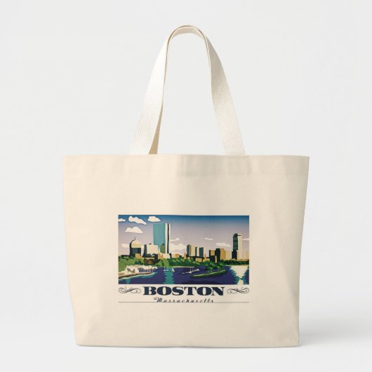 Boston, Massachusetts Grote Tote Bag (Voorkant)