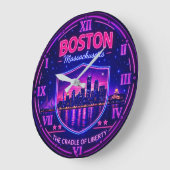 Boston Massachusetts Harbor Skyline Grote Klok (Hoek)